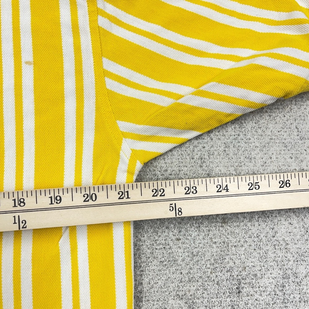 Vintage Tommy Hilfiger Polo Shirt Men Medium Yellow Striped Rugby 90s Vertical * - Picture 12 of 13